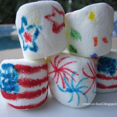Patriotic Marshmallows and S'mores