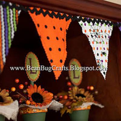 Halloween Fabric Banner Tutoral