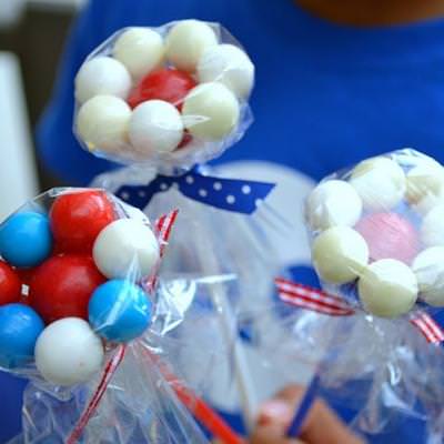 Patriotic Gumball Bouquet