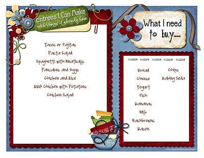 EZ Kitchen Menu Planner