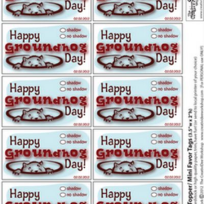 Groundhog Day Topper or Tag