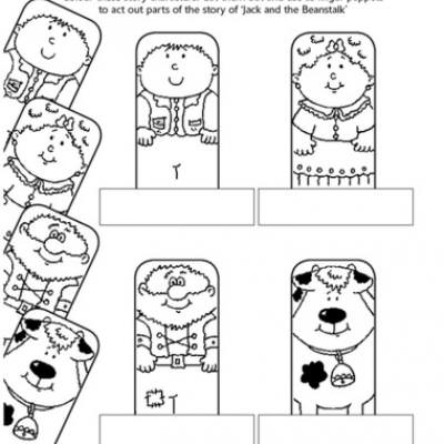 Jack and the Beanstalk Printable Finger Puppets – Tip Junkie