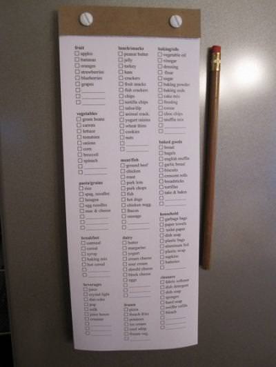 Printable Grocery List Tear-Off Pad