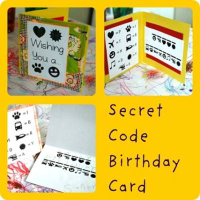 Secret Code Puzzle Birthday Card