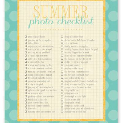 Summer Photo Checklist