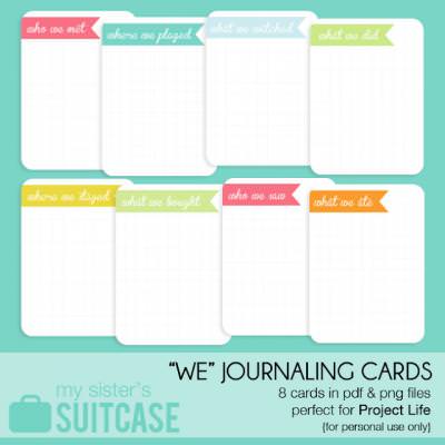 What "We" Did... journaling card {printables}