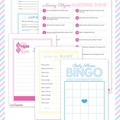 baby shower games free printables tip junkie