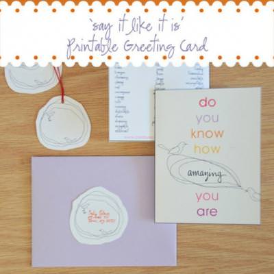 Customizable Greeting Card {Free Printable} – Tip Junkie