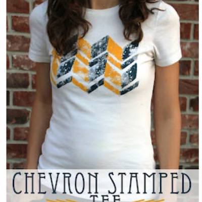 DIY Chevron Stamped Tee