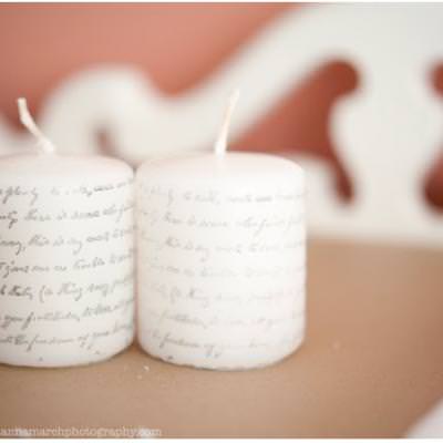 DIY Stamp Printed Candles {How-To}