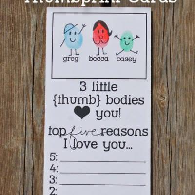 Grandparents Day Thumbprint Card