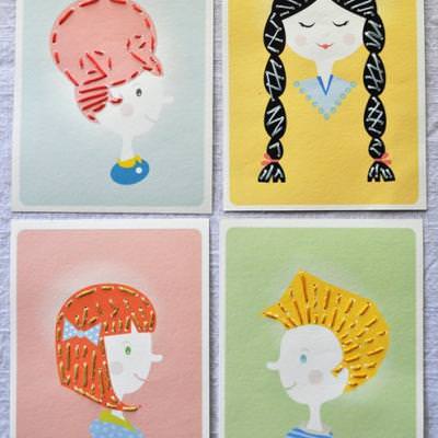 Hair Styles Sewing Cards {printable}