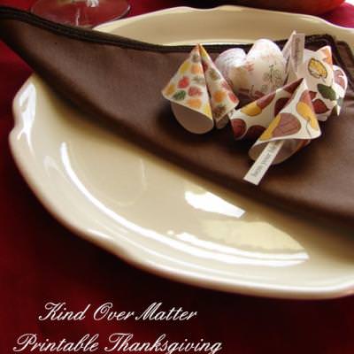Printable Thanksgiving Fortune Cookies