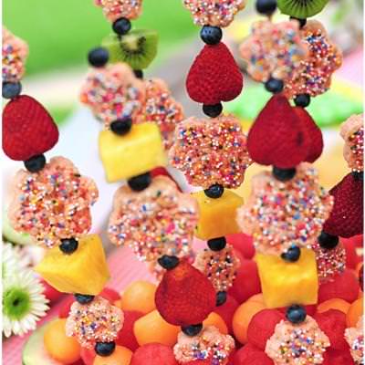 Rice Krispie Fruit Kebobs