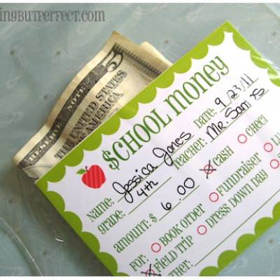 School Money Notes {Printable Labels}