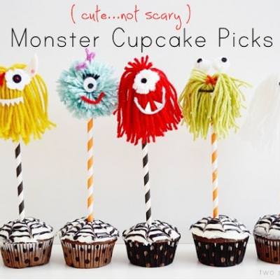 Yarn Monster Cupcake Toppers