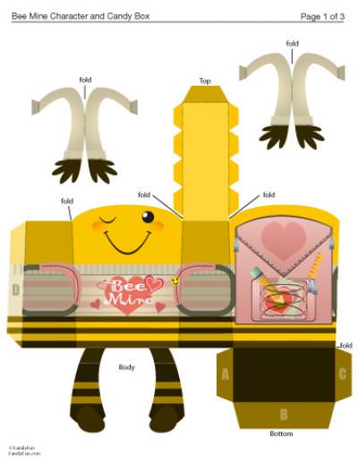 Bee Mine Candy Box {Printable}