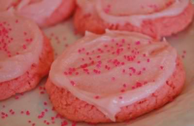 Strawberry Lemonade Cookies with Pink Lemonade Frosting