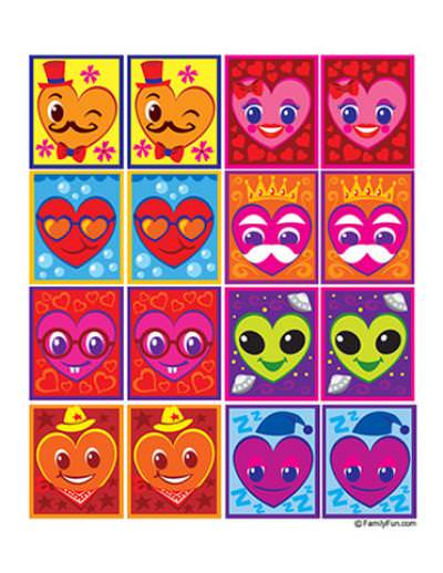 Valentines Day Memory Games {Printable}